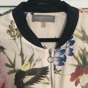 Bagatelle light weight floral bomber jacket